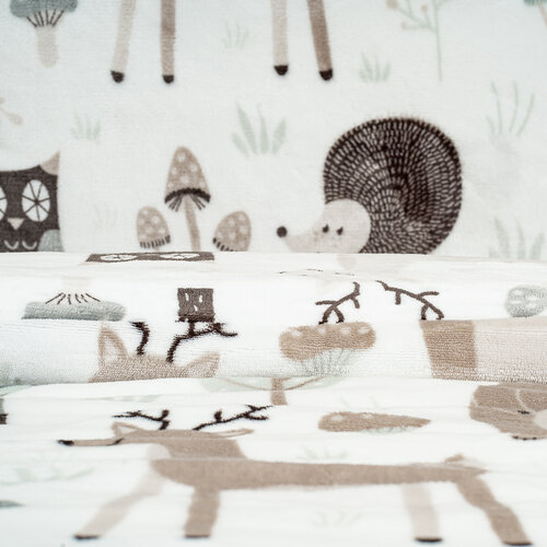 Lenjerie de pat pentru copii din microflanel 4Home Nordic friends, 140 x 200 cm, 70 x 90 cm