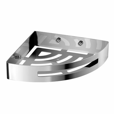GEDY 2479 Smart raft de colț pentru duș, 21 x 4,5x 21 cm, oțel inoxidabil lustruit