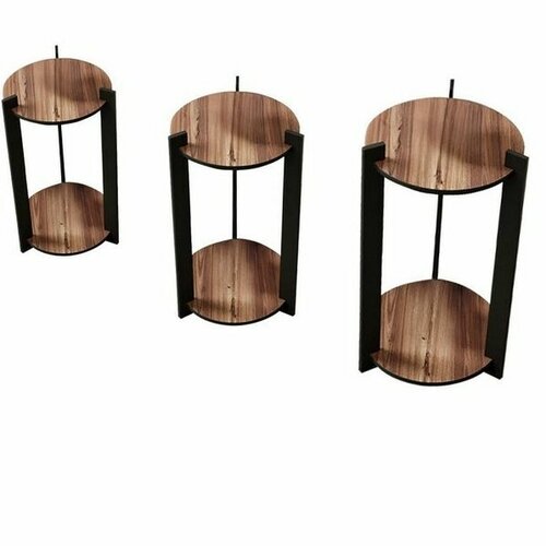 Stojak na kwiaty Flower Desk Round – orzech