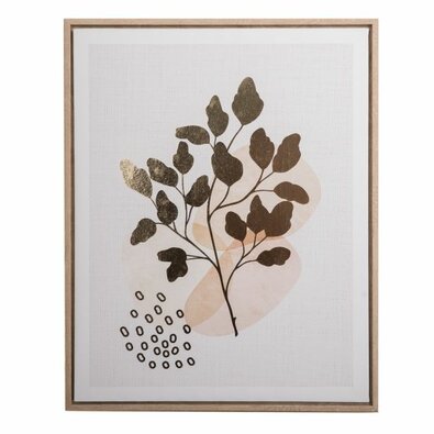 Slika na platnu v okvirju Dalia - zlati tisk, 40 x50 x 2,5 cm