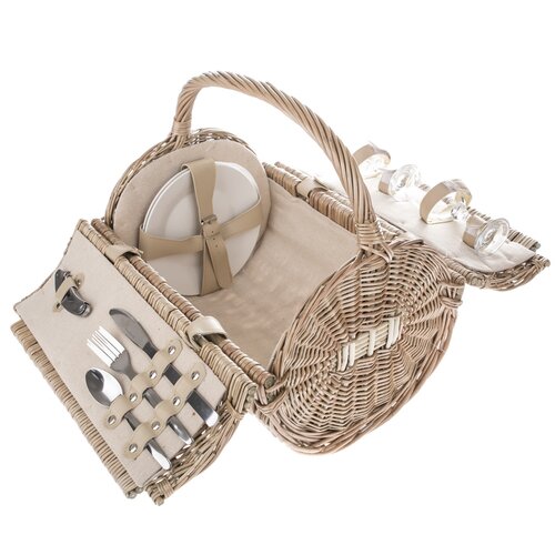 Pletena piknik košara za 2 osebe Cylinder
