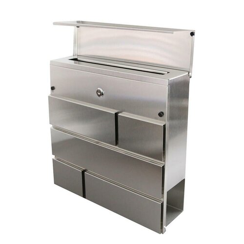 BRICKS postal box 370 x 370 x 105 mm, stainlesssteel