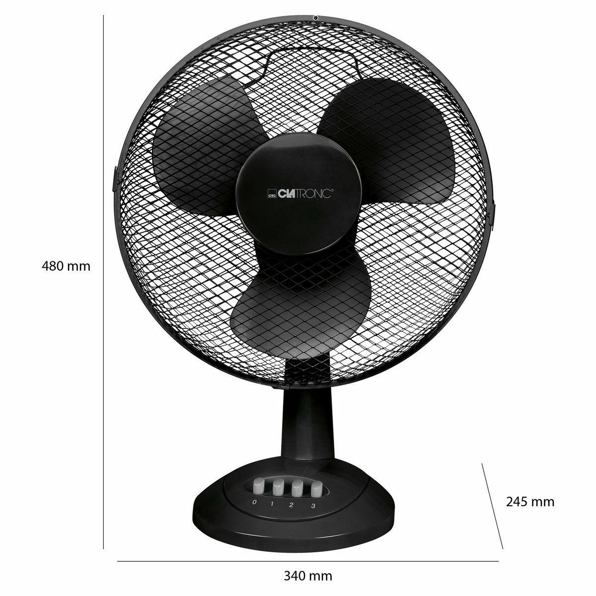 Clatronic VL 3602 BK asztali ventilátor 30 cm ,fekete termék 2. képe