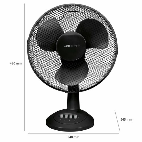 Clatronic VL 3602 BK asztali ventilátor 30 cm ,fekete