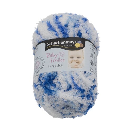 Przędza LENJA SOFT niebieskie pasemka, 25 g / 85 m