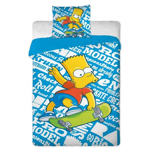 Dětské bavlněné povlečení The Simpsons Bart, 140 x 200 cm, 70 x 90 cm