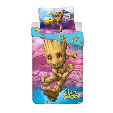 Jerry Fabrics Бавовняна постільна білизна Groot Iam Groot, 140 x 200 см, 70 x 90 см