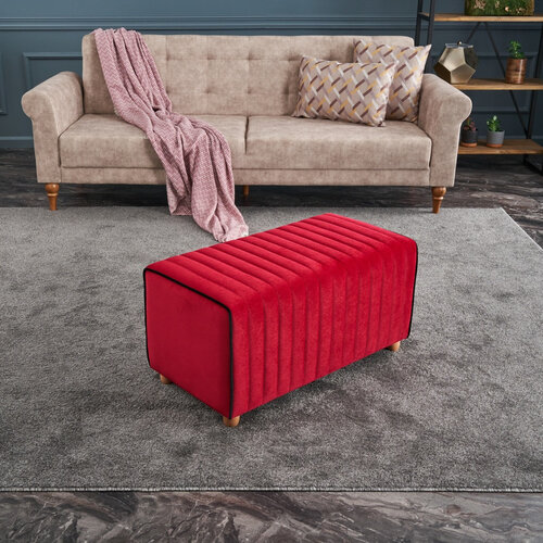Taboret Mabel Pouf Czerwony