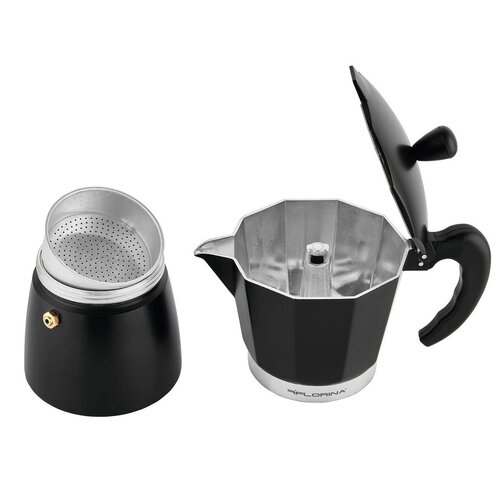 Florina Moka kava aparat Macchiato 6 skodelic,črna