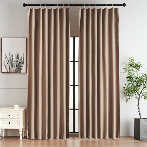 4Home Verdunkelungsvorhang mit Ringen Dublin Beige, 150 x 250 cm