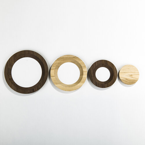 Podkładki pod garnki, jesion/orzech, 4 sztuki