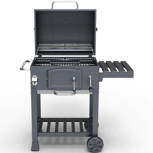 Avenberg Multifunkční BBQ gril Genius + litinový rošt + tál + pizza kámen, 70 x 103 x 105 cm