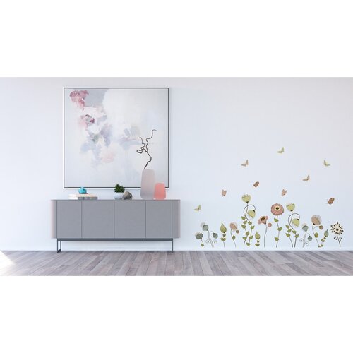 Samolepilni dekoracije Cvetovi barve, 42,5 x 65 cm