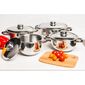 4Home set oale inox cu capac inox Destiny, 8 piese