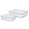 Pyrex Súprava sklenených dóz 2 ks, 1,5 l + 2,6 l