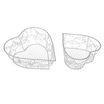 Set coșuri metalice decorative Wire heart, 2 buc. Set coșuri metalice decorative Wire heart, 2 buc.