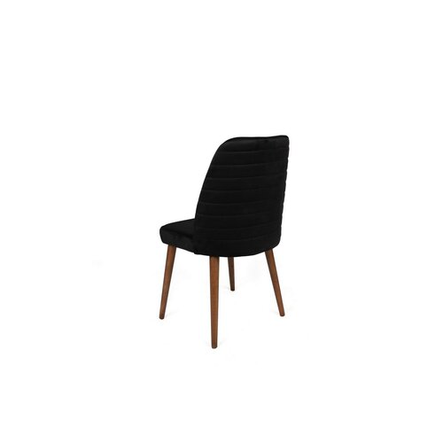 Set de scaune de sufragerie Tutku Black andWalnut, 2 buc.