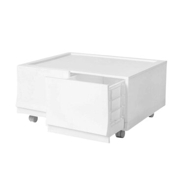 Modulare Aufbewahrungsbox Wave twin Snow mit Rollen, 54,6 x 43,4 x 22 cm