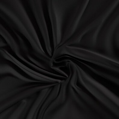 Kvalitex Satin-Bettlaken Luxury collection Schwarz, 180 x 200 cm + 15 cm