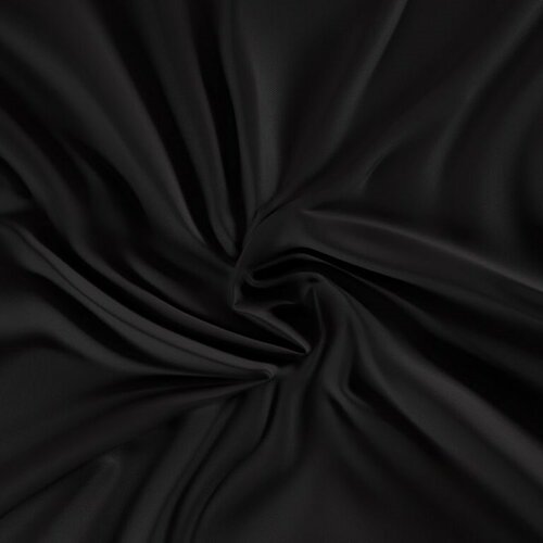 Kvalitex Satin-Bettlaken Luxury collection Schwarz, 180 x 200 cm + 15 cm