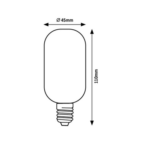 Rabalux Dekoratívna LED filament žiarovka s točeným vláknom, jantárová, E27, T45, 4W, 250lm