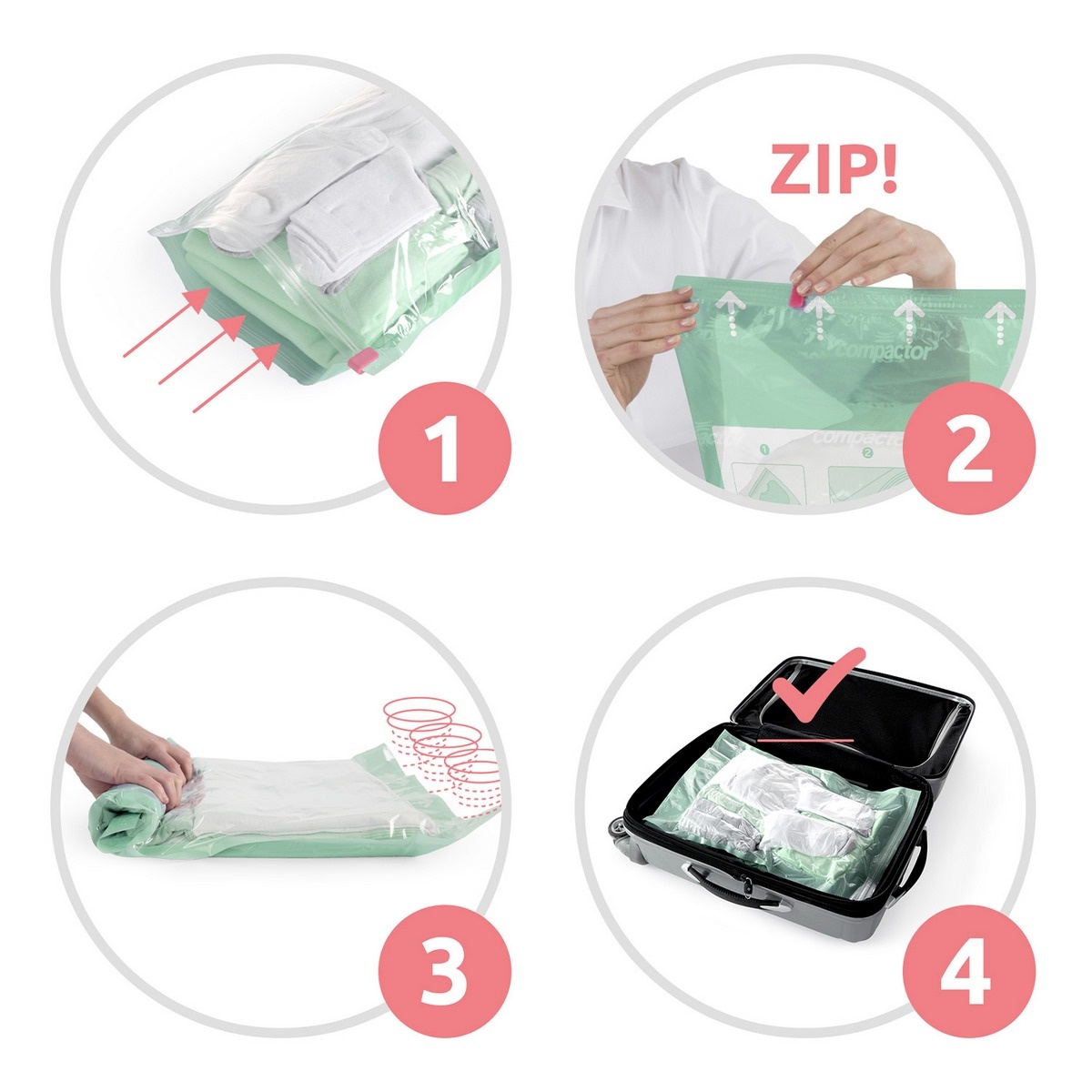 Compactor 2dílná sada vakuových pytlů Compactor Jet Roll Bags L, L - thumb (1)