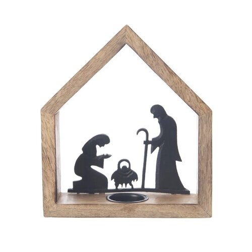 Orion Mangófából készült gyertyatartó Betlehem, 20 x 6,5 x 22 cm termék 2. képe