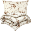 Lenjerie de pat din flanelă Bellatex Trandafiri bej /maro, 140 x 200 cm, 70 x 90 cm