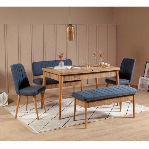 Lavice Vina Dark Blue and Atlanitc Pine