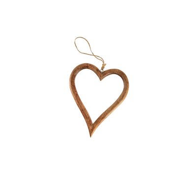 InDecor Obesljivo srce iz mangovega lesa, 13 x 2 x15 cm