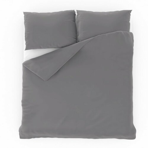 Lenjerie de pat din bumbac Kvalitex gri deschis, 220 x 200 cm, 2 buc. 70 x 90 cm