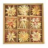 Set of straw decorations with angels, 36 pcs