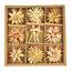 Set of straw decorations with angels, 36 pcs