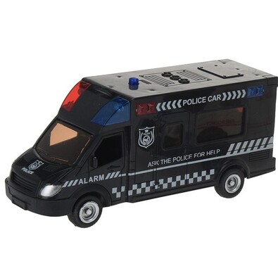 Policajné auto čierna, 18 cm