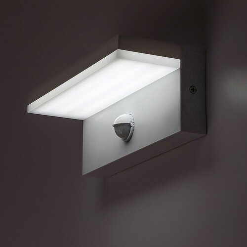 Rabalux 77116 venkovní nástěnné LED svítidloZaragoza, se senzorem, 9W, IP54, bílá