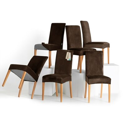 Restilo Napinac za stol Sento temno rjava, 48 x 48x 58 + 10 cm, komplet 6 kosov
