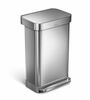 Simplehuman Pedalno smetnjak 45 l, srebrna