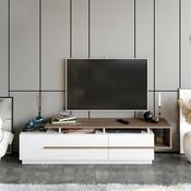 Pia White and Walnut TV-asztal