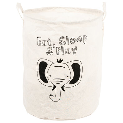 Textilný kôš na bielizeň Hatu Slon, 40 x 50 cm