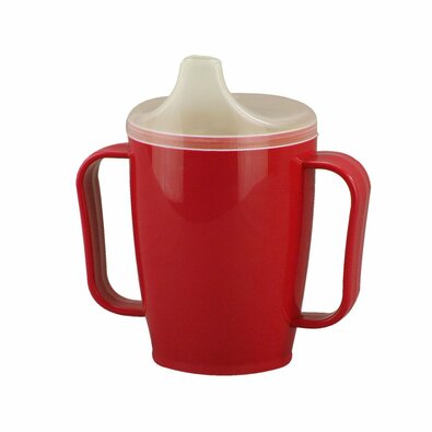 Skodelica s pokrovom in dvema pokrovčkoma 250 ml,rdeča