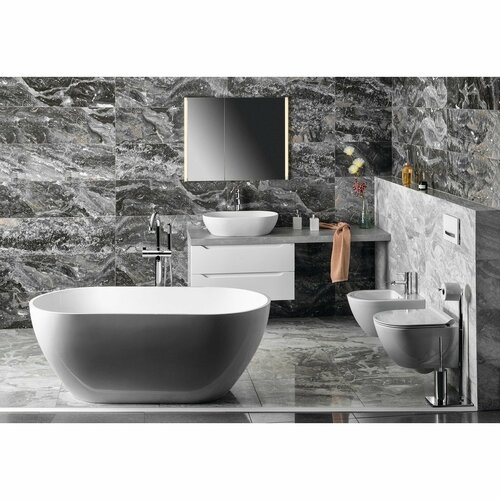 GEDY 783213 Állvány WC-papír tartóval és WC-kefetartóval, szögletes, sárgaréz