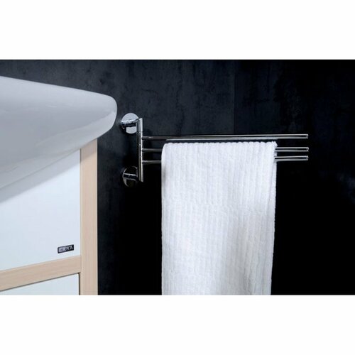 SAPHO XR407 X-Round suport triplu pentru prosoape,rotativ, 45 cm, argintiu