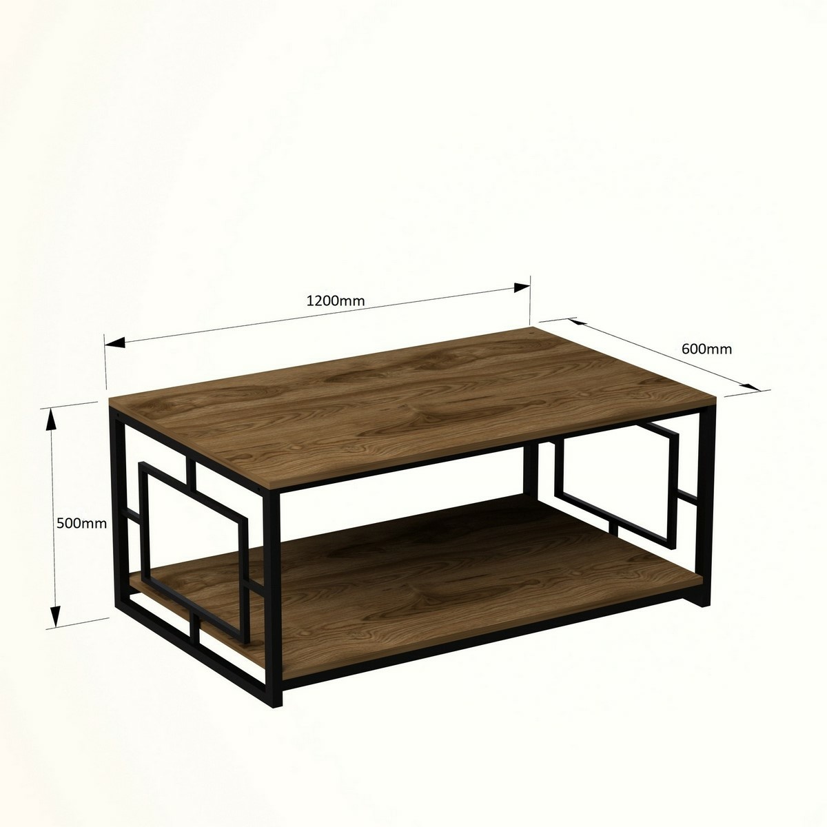 Konferenčný stolík Kelvin Black and Walnut