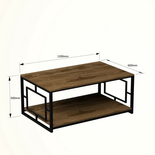 Konferenčný stolík Kelvin Black and Walnut