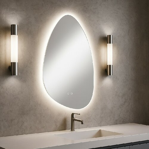 Nástenné zrkadlo FLOW PEBBLE LED