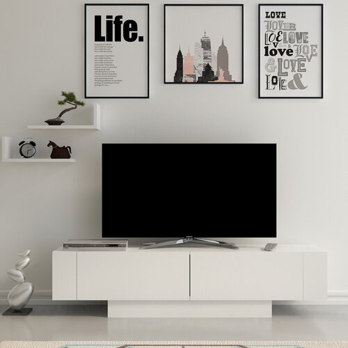 Masă TV albă Matera