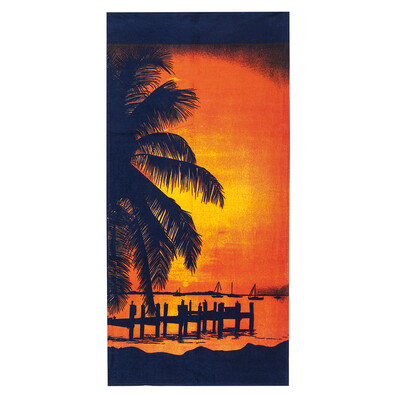 4Home Plážová osuška Východ slunce, 75 x 150 cm
