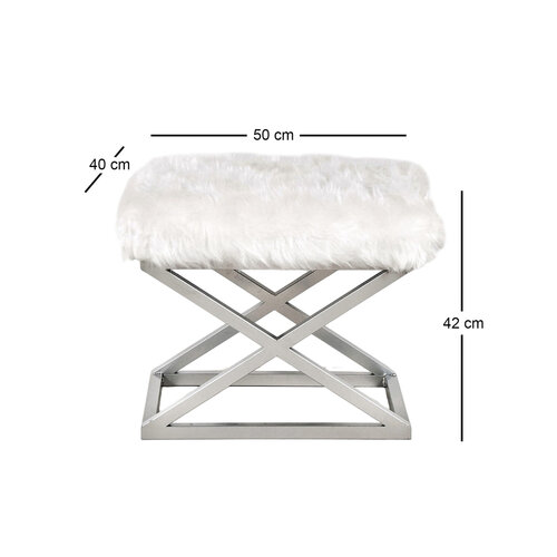 Stolček Capraz Plush White