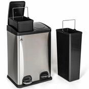 Brilanz Koš na tříděný odpad Savery, 2 x 20 l, nerez