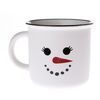 Різдвяна порцелянова чашка Snowman´s face біла, 380 мл